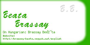 beata brassay business card